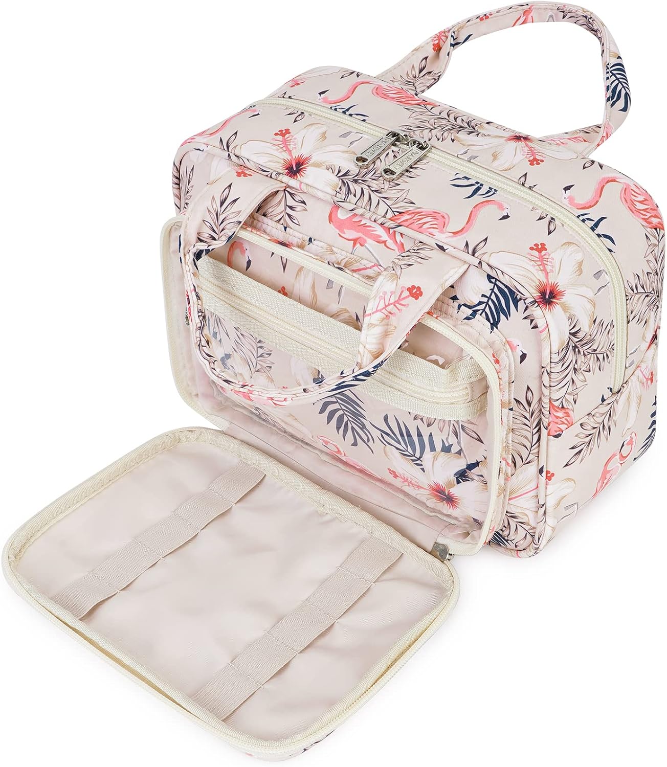 Grote toilettas en make-uptas voor dames, make-uptas voor heren en toilettas in standaardformaat voor kinderen (zwart-luipaardprint)