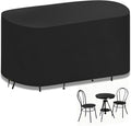Grote bistroset voor buiten, waterdicht, UV-bestendig, 420D Oxford-stof, 124 B x 63 D x 80 H cm, zwart