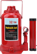 Hydraulische krik 32 t voor personenauto's, bestelwagens, boten, vrachtwagens, caravans, hefhoogte 25–47 cm, van hoogwaardig staal