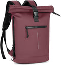 Laptoprugzak, waterdichte roll-top wandelrugzak voor dames en heren, lichtgewicht, L, rugzak
