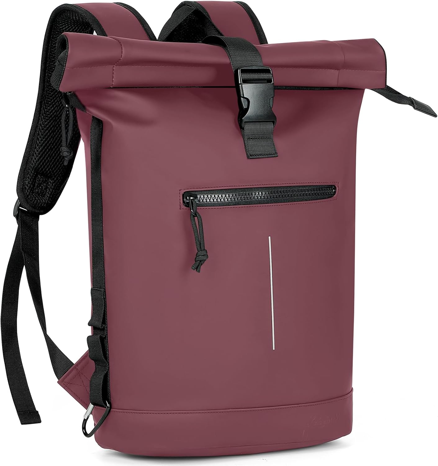 Laptoprugzak, waterdichte roll-top wandelrugzak voor dames en heren, lichtgewicht, L, rugzak