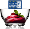Luxe glazen dessertschaaltjes, set van 6 ijscoupes, 100% loodvrije glazen schaaltjes, dessertbekers, dessertglazen, puddingschaaltjes, glazen dipschaaltjes, S