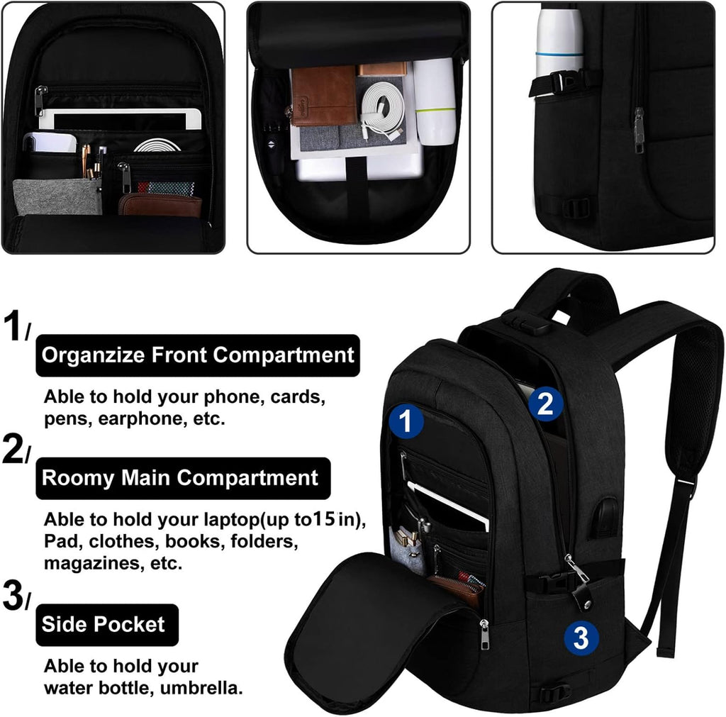 Waterdichte Laptoprugzak 17,3 inch – USB-oplaadpoort & Diefstalbeveiliging