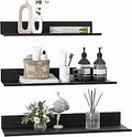 Metalen wandplank, set van 3, zwevende plank, zwart, zonder boren, badkamerplank, doucheplank, waterdicht, moderne wandplank voor decoratie, plank voor