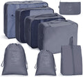 Koffer-organizer-set, opbergkubussen, waterdichte reiskledingzakken, opbergzakken voor koffers, opbergkubussen met toilettas, schoenenzak, USB-kabel
