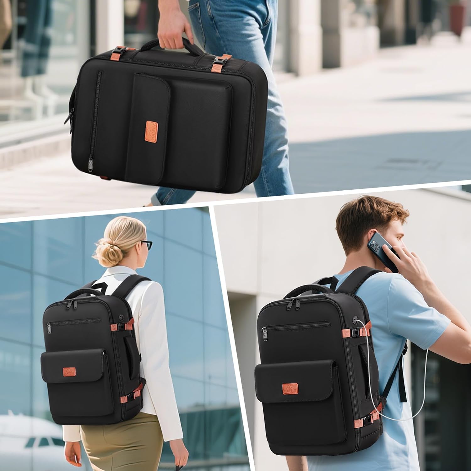 Handbagage Rugzak 40x30x20 cm – TSA-vriendelijk, Laptopvak 15,6” & Nat/Droog Vak