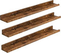 Wandplanken, zwevende planken, wandrek 3-delige set, 90 cm hangplanken met opstaande randen, planken voor badkamer, slaapkamer, keuken, kantoor, woonkamer