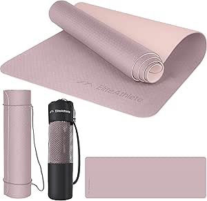 Yogamat – sportmat – fitnessmat – gewatteerde & antislip gymnastiekmat voor fitness, pilates – yogamat – 183 cm x 61 cm x 0,6 cm – training