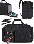 45L sporttas voor dames en heren, 3-in-1 reistas met schoenenvak en natvak, waterdichte gym-duffelbag, sporttas voor outdoor, fitness, Re