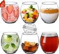 Premium drinkglazen, set van 6, whiskyglazen, 410 ml, 100% loodvrij, dessertglazen, whiskyglazen, sapglazen, bekerglazen, bekerglazen