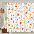 Douchegordijn Esdoornbladeren Natuurlijke bladeren Herfst Planten Gele douchegordijnen 180 x 180 cm Schimmelbestendig Waterdicht Polyesterweefsel Wasbaar Badkamer-C