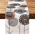 Bloemen-tafelloper, wasbare tafeldecoratie, 32 x 180 cm, lente- en zomer-tafelloper, moderne decoratieve tafeldecoratie voor eetkamer en keuken