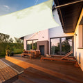 Zonnescherm, waterdicht, rechthoekig, 4 x 4 m, zonwering, waterafstotend, hoogwaardig PES-polyester met UV-bescherming voor balkon, tuin, terras, plein