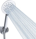Volledig metalen handdouche, hogedruk douchekoppen, eenvoudige chromen handdouche met teflonband, hoge doorstroming ook bij lage waterdruk, rond