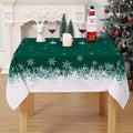 Kersttafelkleed, waterafstotend, wasbaar, sneeuwvlokken, vlekbestendig, voor keuken, eetkamer, kerstversiering, tafellinnen, C