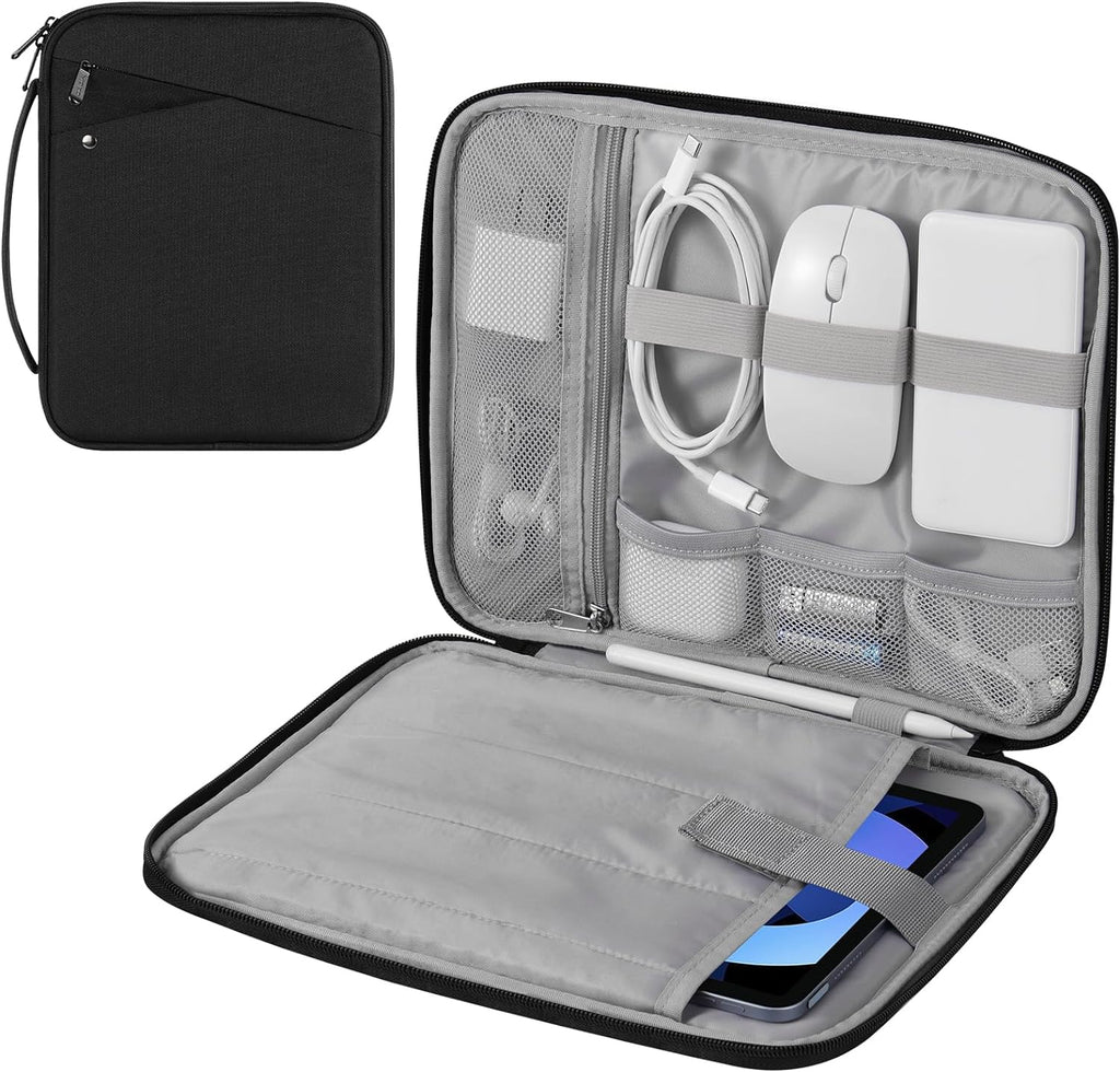 Tablethoes, draagtas met handvat, gewatteerde beschermende reistas voor iPad Air M3 2025, iPad A16 11 inch, iPad Pro 11 M4, iPad 10/9/8/7e, Tab S9/S8 1