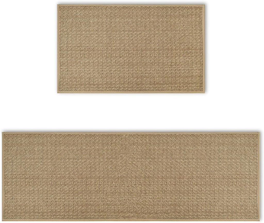 Absorberend Woonaccessoires Keukenmatten Set van 2 wasbare decoratieve matten voor binnen en buiten – 43 x 73 en 43 x 118 cm