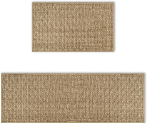 Absorberend Woonaccessoires Keukenmatten Set van 2 wasbare decoratieve matten voor binnen en buiten – 43 x 73 en 43 x 118 cm