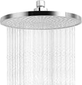Regendouche, douchekop 22 cm, ronde watervaldouchekop, regendouche, cirkelvormige hogedrukdouchekop, 360° verstelbaar, universele G1/2-inch schroefverbinding
