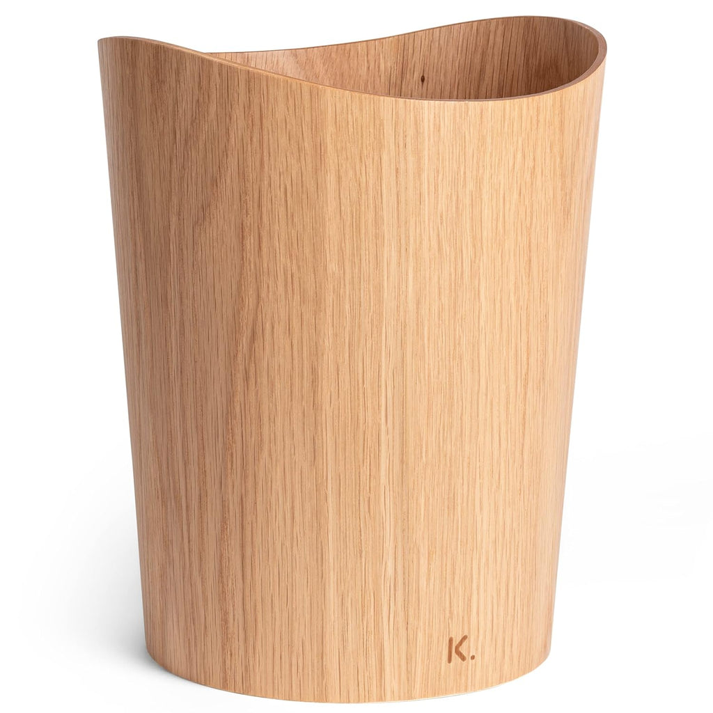 Börje prullenbak van echt hout | Houten bak voor kantoor, kinderkamer, slaapkamer enz. | 9 liter | Eiken