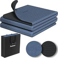 Yogamat voor onderweg, tweekleurige yogamat, 6 mm dik, met draagtas, antislip TPE-oefen- en pilatesmat, afmetingen: 183 cm L x 61 cm B