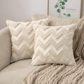 Set van 2 kussenhoezen van wol, zachte bankkussenhoezen van polyester, decoratieve kussenhoezen met verborgen ritssluiting voor de woon- en slaapkamer