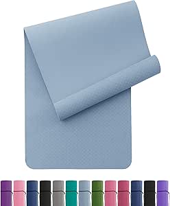 Yogamat antislip fitnessmat milieuvriendelijke TPE-sportmat met draagriem gymnastiekmat voor pilates yoga workout 183 x 61 x 0,6 cm