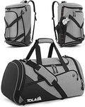 47L sporttas, grote sporttas, rugzak met schoenenvak en natvak, weekreistas, duffelbag, fitness- en trainingstas voor heren en dames, sportschool, R