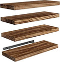 Houten wandplank, 40 cm wandplank, Paulownia-keukenplank, hangende zwevende plank, houten plank, set van 4 houten planken voor badkamer, slaapkamer