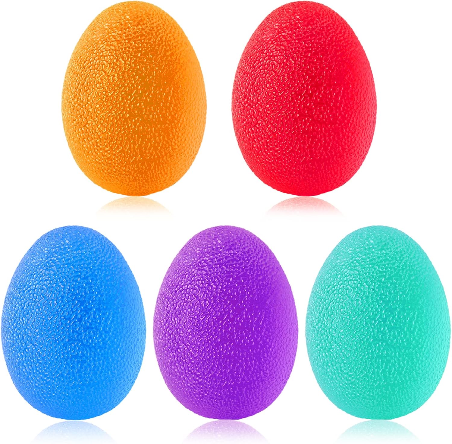 Antistressballen voor volwassenen, set van 5 antistressballen met verschillende hardheden, handtrainer, vingertainer-bal, antistressbal, antistressbal