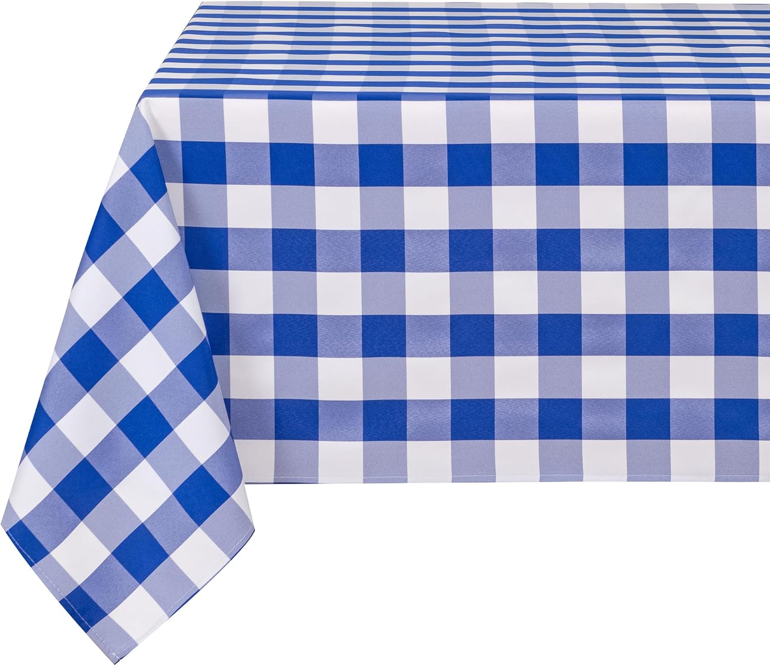 Geruite tafelkleed, weerbestendig, wasbaar, vlekbestendig, waterdicht, tuintafelkleden voor picknicks in de buitenlucht, eetkamer, feest, bruiloft
