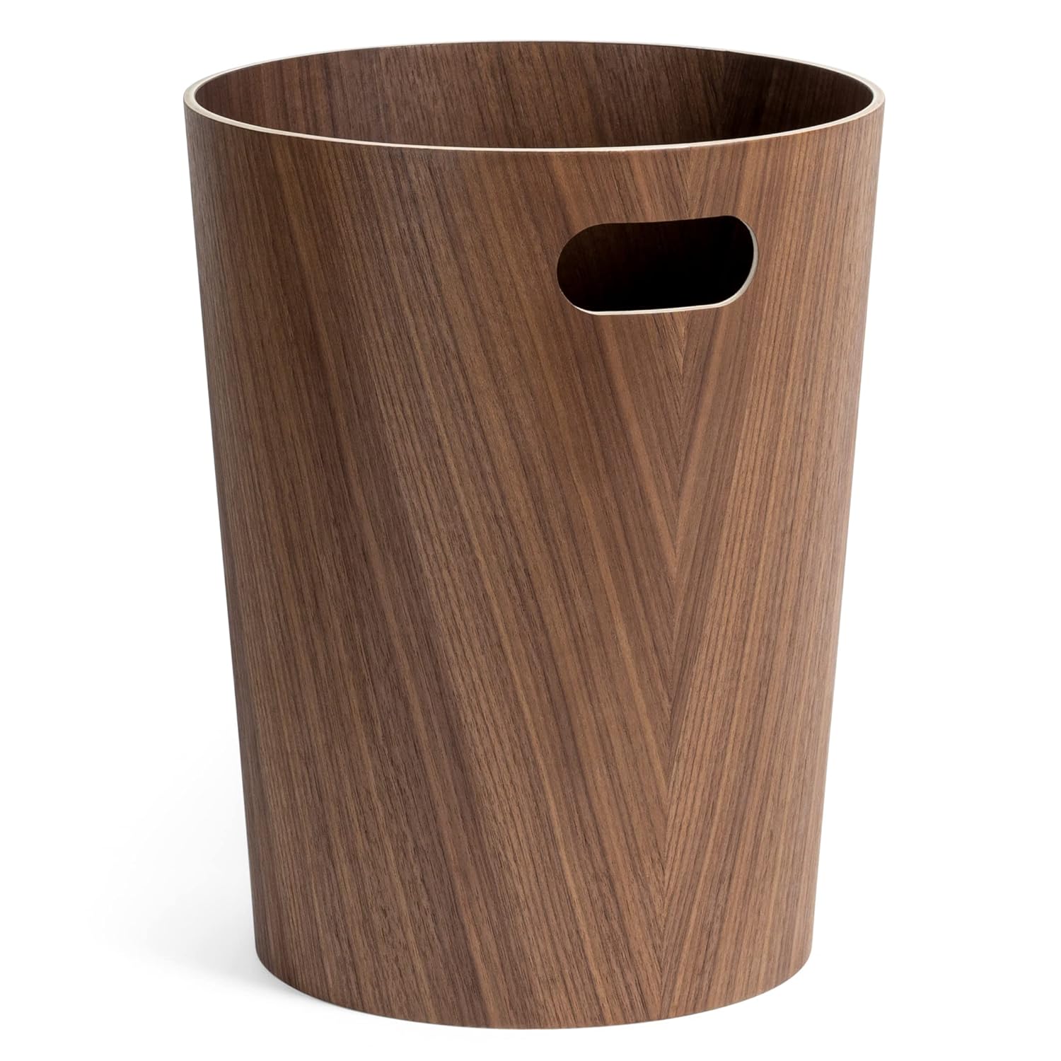Börje prullenbak van echt hout, moderne houten bak voor kantoor, kinderkamer, slaapkamer enz. Notenhout