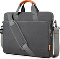Laptoptas, aktetas, geschikt voor laptops tot 17, 17,3 inch, uitbreidbaar, waterafstotend, schoudertas, draagtas, notebooktas, pc-computertas