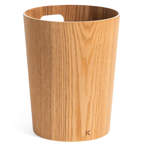 Börje prullenbak van echt hout, moderne houten bak voor kantoor, kinderkamer, slaapkamer enz. Essenhout