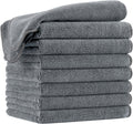 Professionele kappershanddoeken – sneldrogend & pluisvrij – microvezel – donkergrijs – 40,6 x 73,7 cm – set van 8