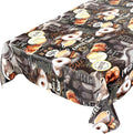 Koffie-bonbon-donuts-tafelkleed van tafelzeil donkergrijs 100x140cm