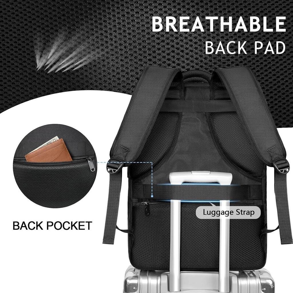 Handbagage Reisrugzak 55x35x20 cm – Laptopvak, Schoenenvak & Anti-diefstal
