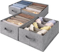 Jeans-organizer, set van 4 broeken-organizers voor de kledingkast, lichtgrijze opbergboxen, kledingkast, opvouwbare kledingkast-organizer, kleding, truien